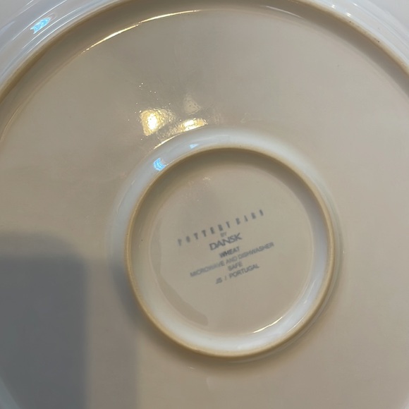 POTTERY BANK Dansk WHEAT Sage Embossed Wheat Dinner Plates Portugal 11" 6 Pcs!! - Picture 4 of 5